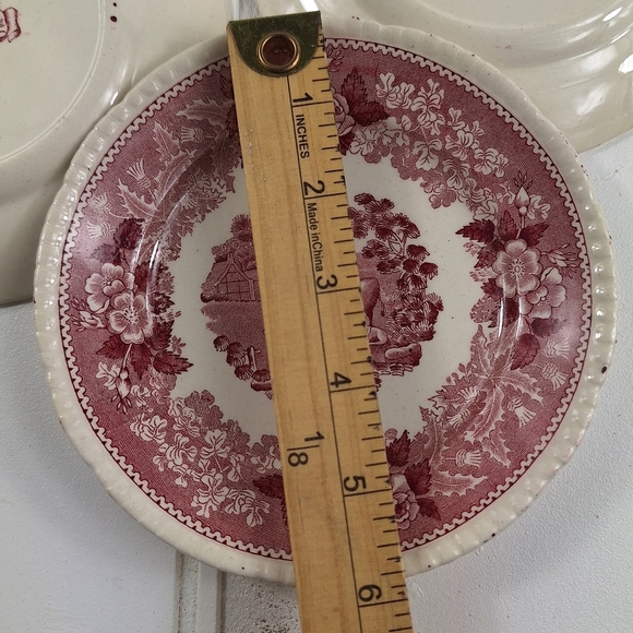 Vintage English Scenic Warranted Staffordshire Adams England 3 Small Plates - Picture 6 of 8